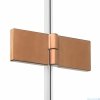 New Trendy New Soleo Copper Brushed drzwi wnękowe bifold 80x195 cm prawe miedź szczotkowana/szkło przejrzyste D-0502A